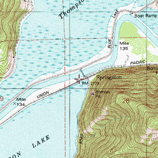 Topographic Map of Springston, ID