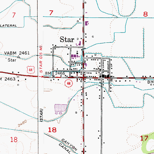 Topographic Map of Star, ID