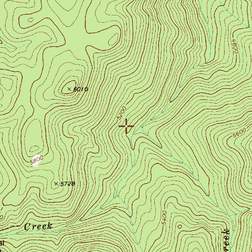 Topographic Map of Starvation Creek, ID