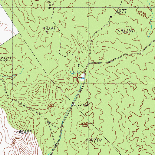 Topographic Map of Summit Tank, AZ