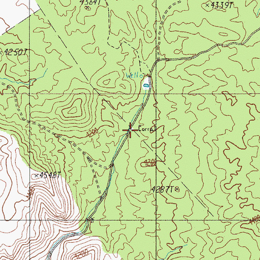 Topographic Map of Summit Well, AZ