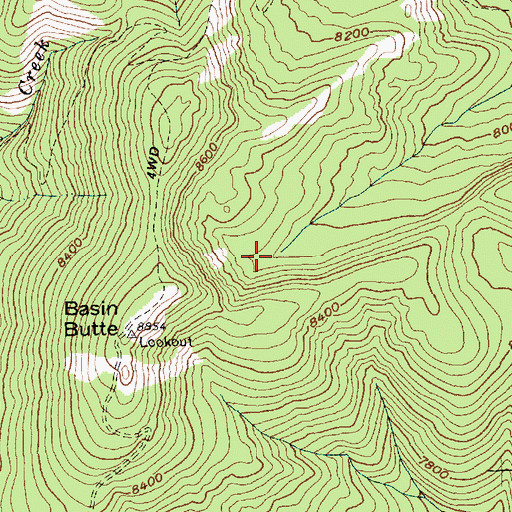 Topographic Map of Sunday Creek, ID