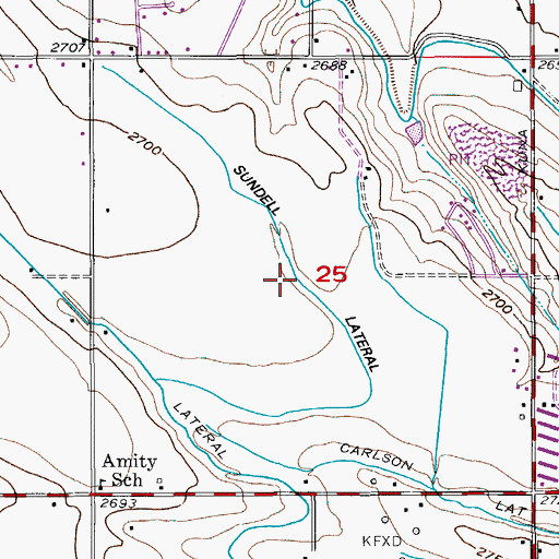 Topographic Map of Sundell Lateral, ID
