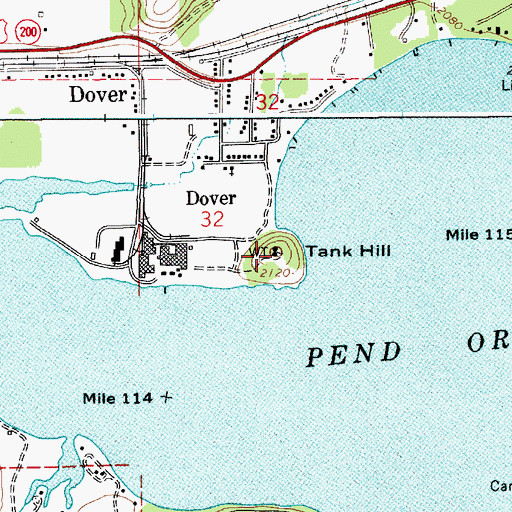 Topographic Map of Tank Hill, ID