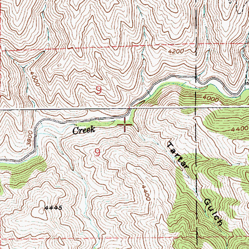 Topographic Map of Tartar Gulch, ID