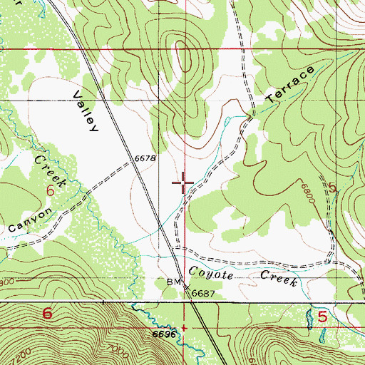 Topographic Map of Terrace Canyon, ID