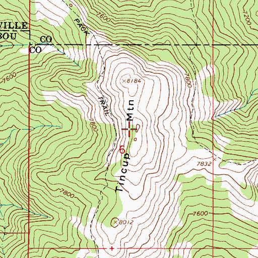 Topographic Map of Tincup Mountain, ID