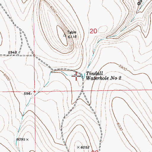 Topographic Map of Tindall Water Hole Two, ID