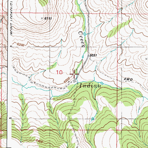 Topographic Map of Trail Creek, ID