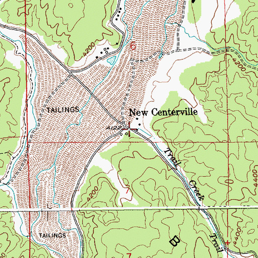 Topographic Map of Trail Creek, ID