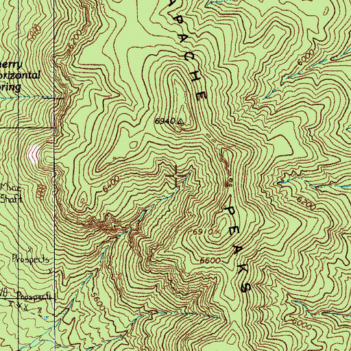 Topographic Map of Sycamore Spring, AZ