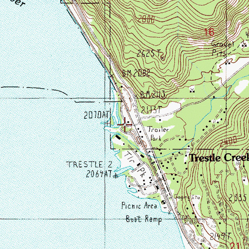 Topographic Map of Trestle Creek, ID