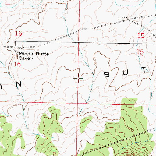Topographic Map of Twin Buttes, ID