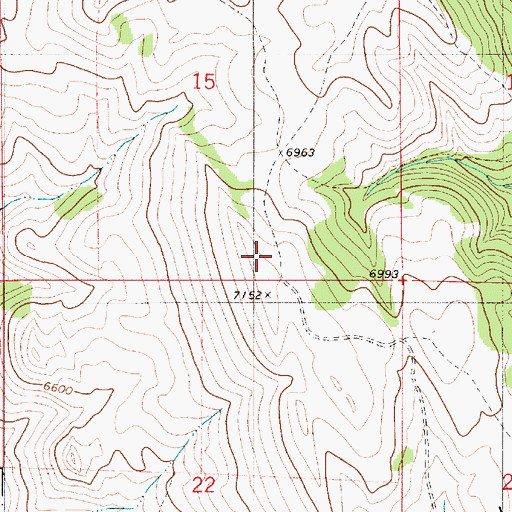Topographic Map of Tygee Ridge, ID