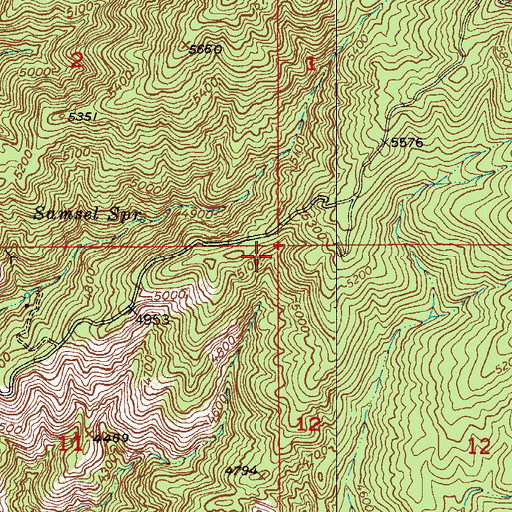 Topographic Map of Sykes Spring, AZ