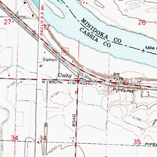 Topographic Map of Unity, ID