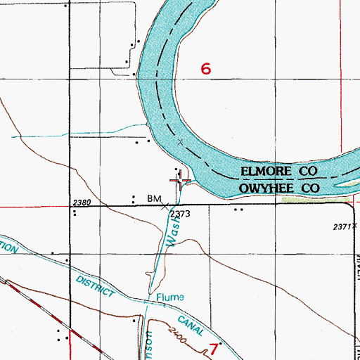 Topographic Map of Vinson Wash, ID