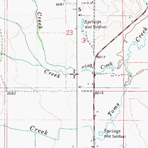 Topographic Map of Water Creek, WY