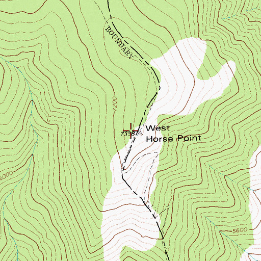 Topographic Map of West Horse Point, ID