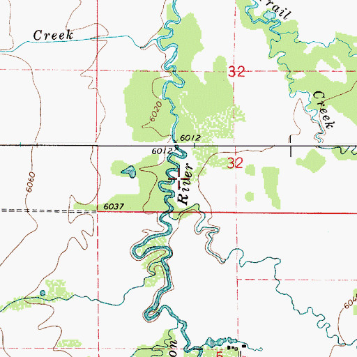 Topographic Map of White Bridge, ID