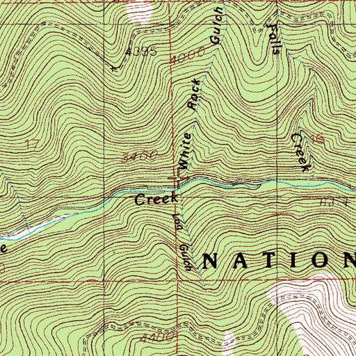 Topographic Map of White Rock Gulch, ID