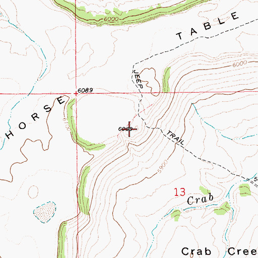 Topographic Map of Wild Horse Table, ID