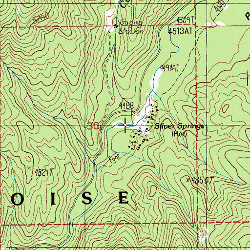 Topographic Map of Control Creek, ID