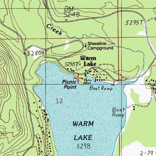 Topographic Map of Picnic Point, ID