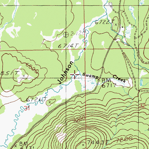 Topographic Map of Swamp Creek, ID
