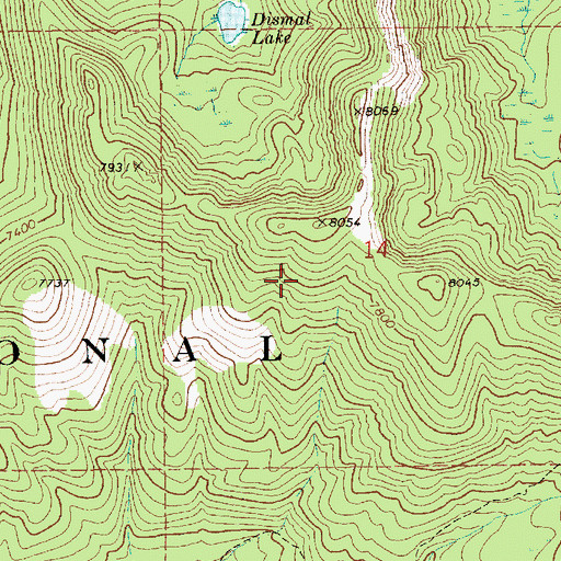 Topographic Map of Hot Spring, ID