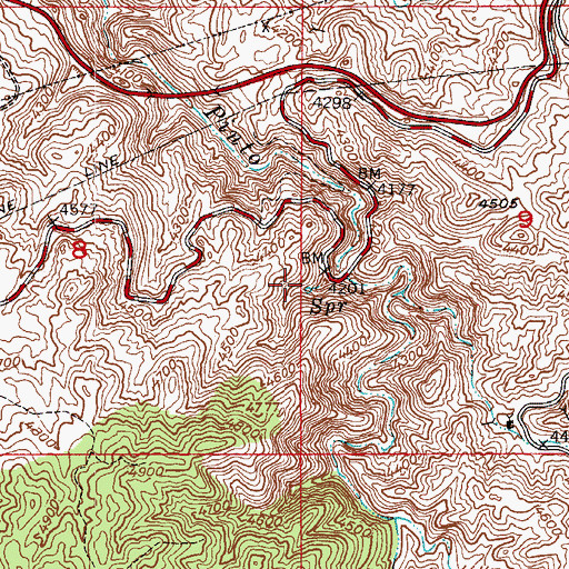 Topographic Map of Toro Spring, AZ