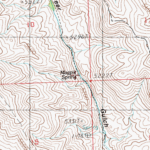 Topographic Map of Magpie Spring, ID