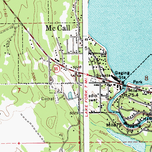 Topographic Map of Lardo, ID