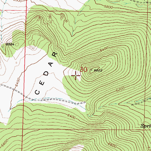 Topographic Map of Cedar Hills, ID