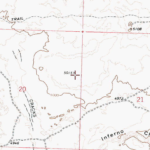 Topographic Map of The Frying Pan, ID