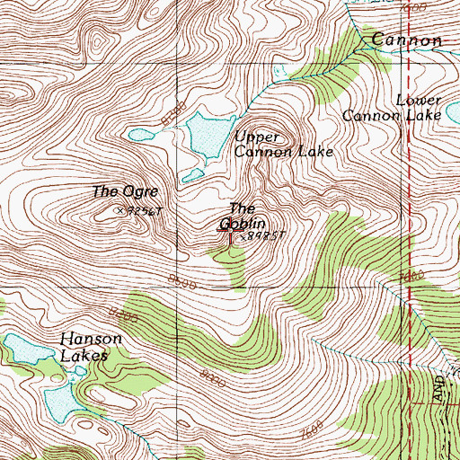Topographic Map of The Goblin, ID