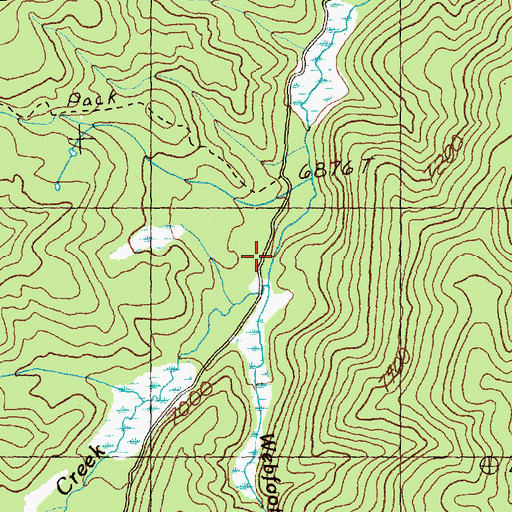 Topographic Map of Webfoot Creek, ID