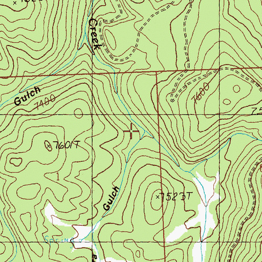 Topographic Map of Sierra Gulch, ID