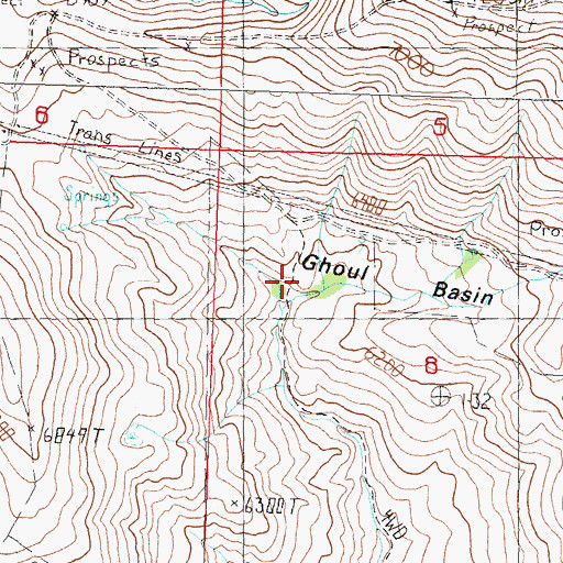 Topographic Map of Gould Basin, ID