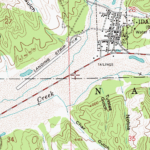 Topographic Map of Idaho City Ranger Station, ID
