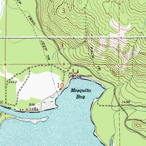 Topographic Map of Priest Lake State Park Lionhead Unit, ID