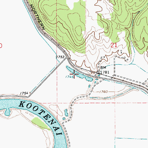 Topographic Map of Bass Lake, ID