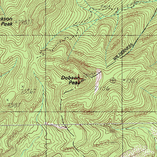Topographic Map of Dobson Peak, AZ