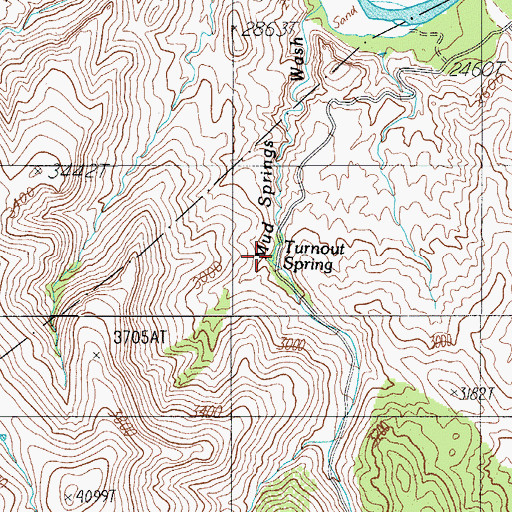 Topographic Map of Turnout Spring, AZ
