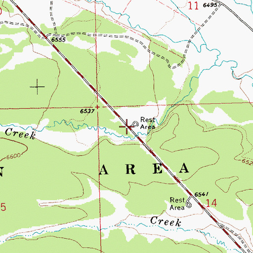 Topographic Map of Elk Creek Rest Area, ID