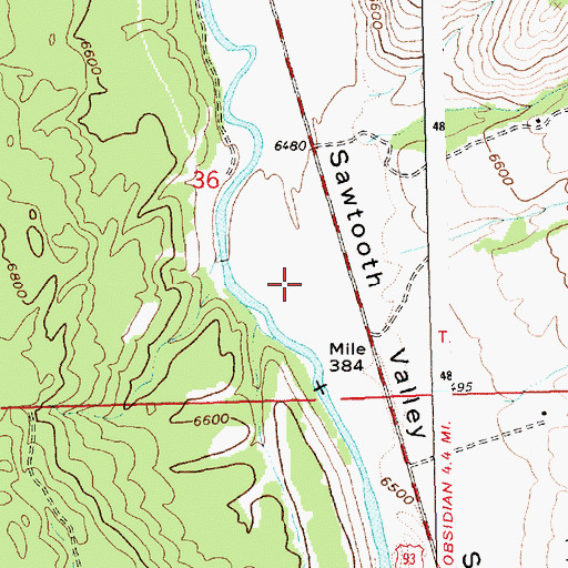Topographic Map of Sawtooth Fish Hatchery, ID