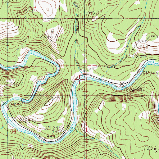 Topographic Map of Saint Maries River Access, ID