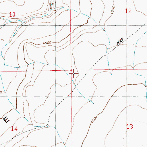 Topographic Map of Blackstone Desert, ID
