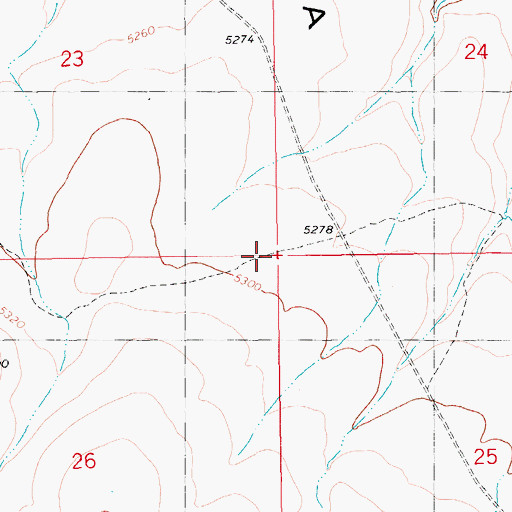 Topographic Map of Diamond A Desert, ID