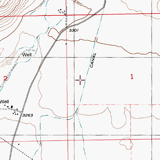 Topographic Map of Lamberton Canal, ID
